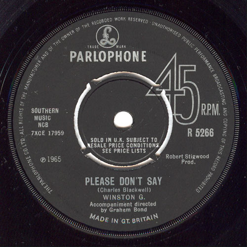  WINSTON G. -  
 Please Don't Say 
 (7inch) 